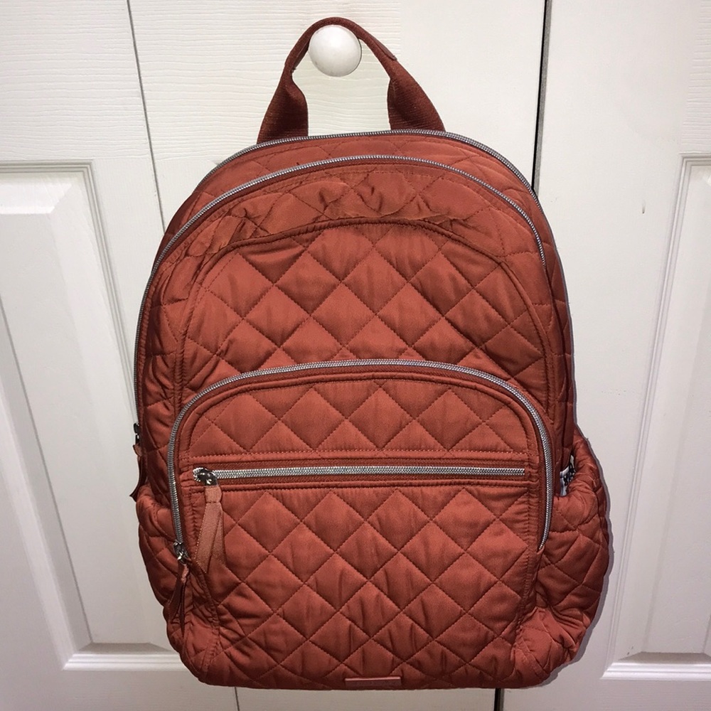 Vera Bradley Toasted Terracotta Performance Twill Campus Backpack